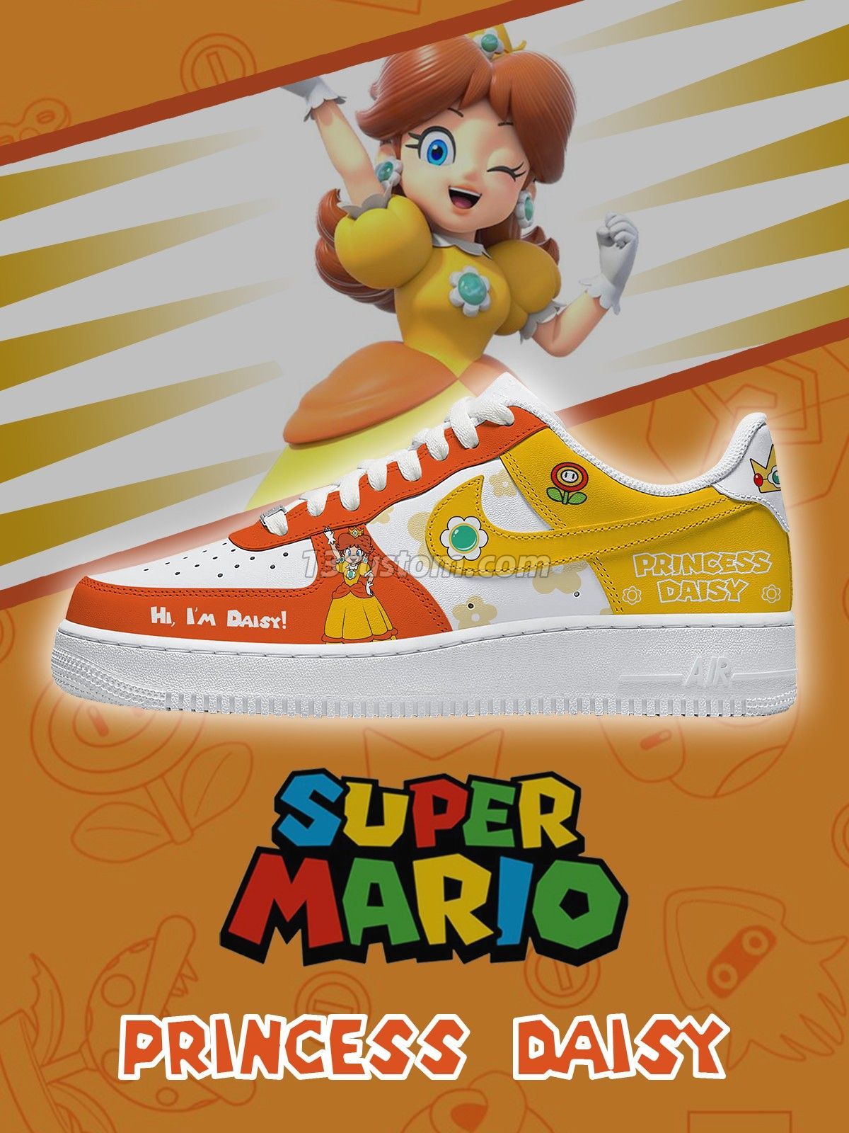 Princess Daisy V.1 Custom Sneakers