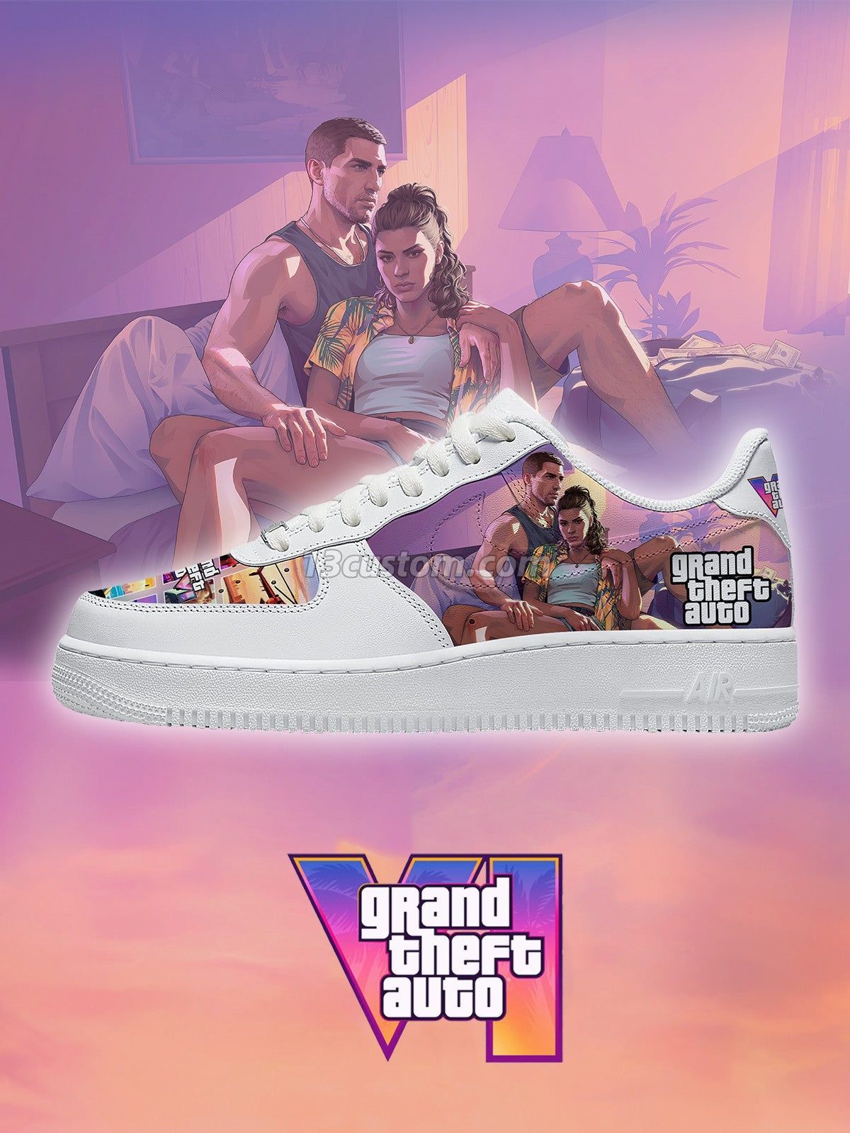 G.T.A VI V.5 Custom Sneakers