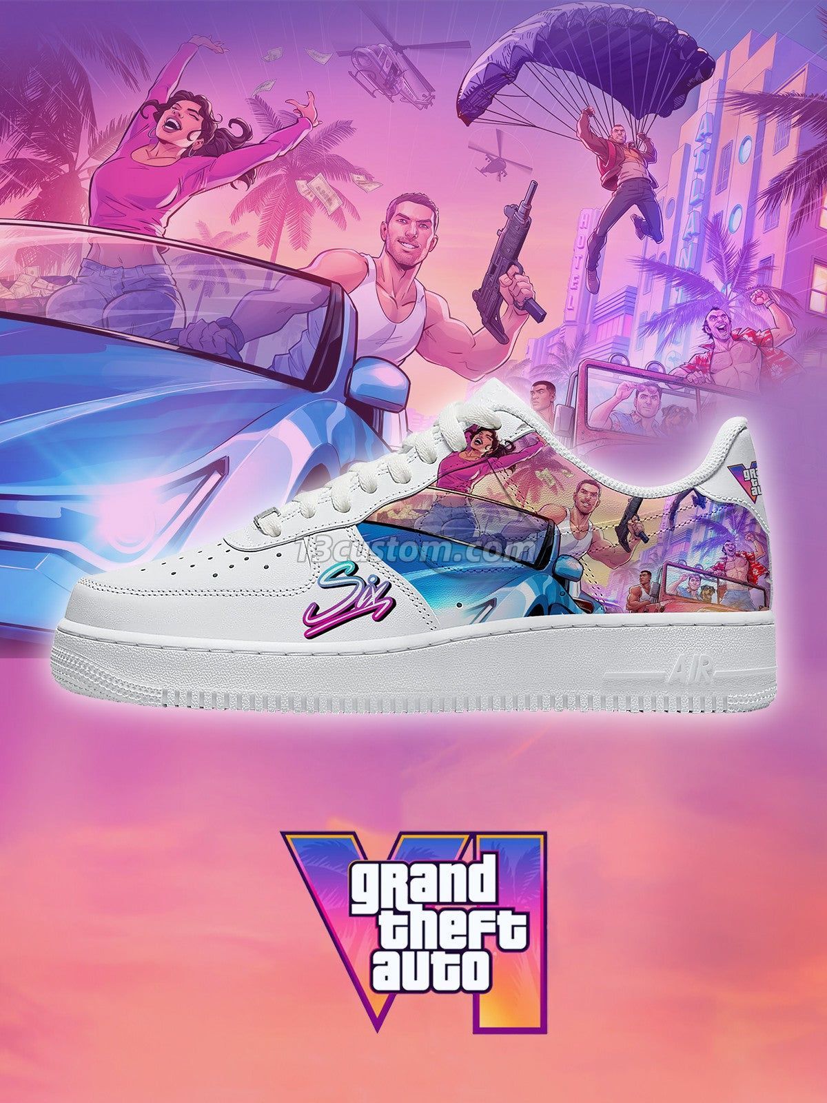 G.T.A VI V.6 Custom Sneakers