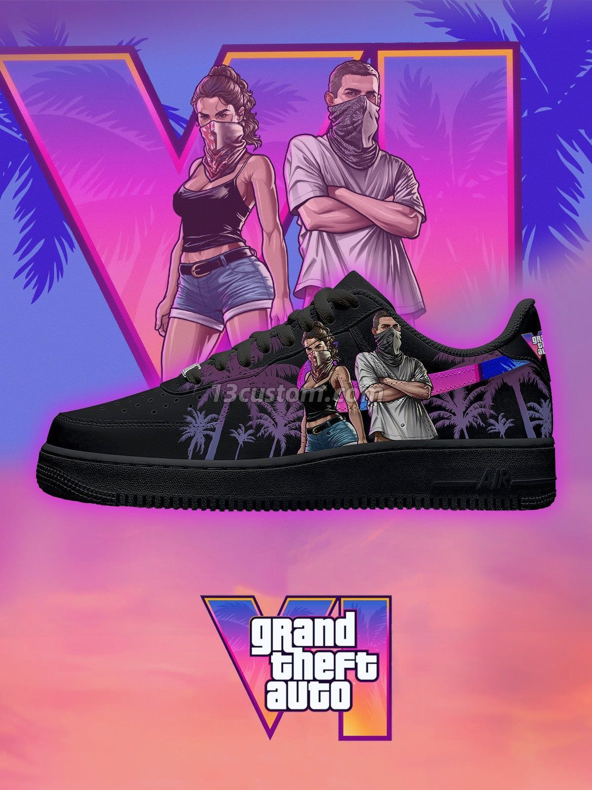 G.T.A VI V.7 Custom Sneakers