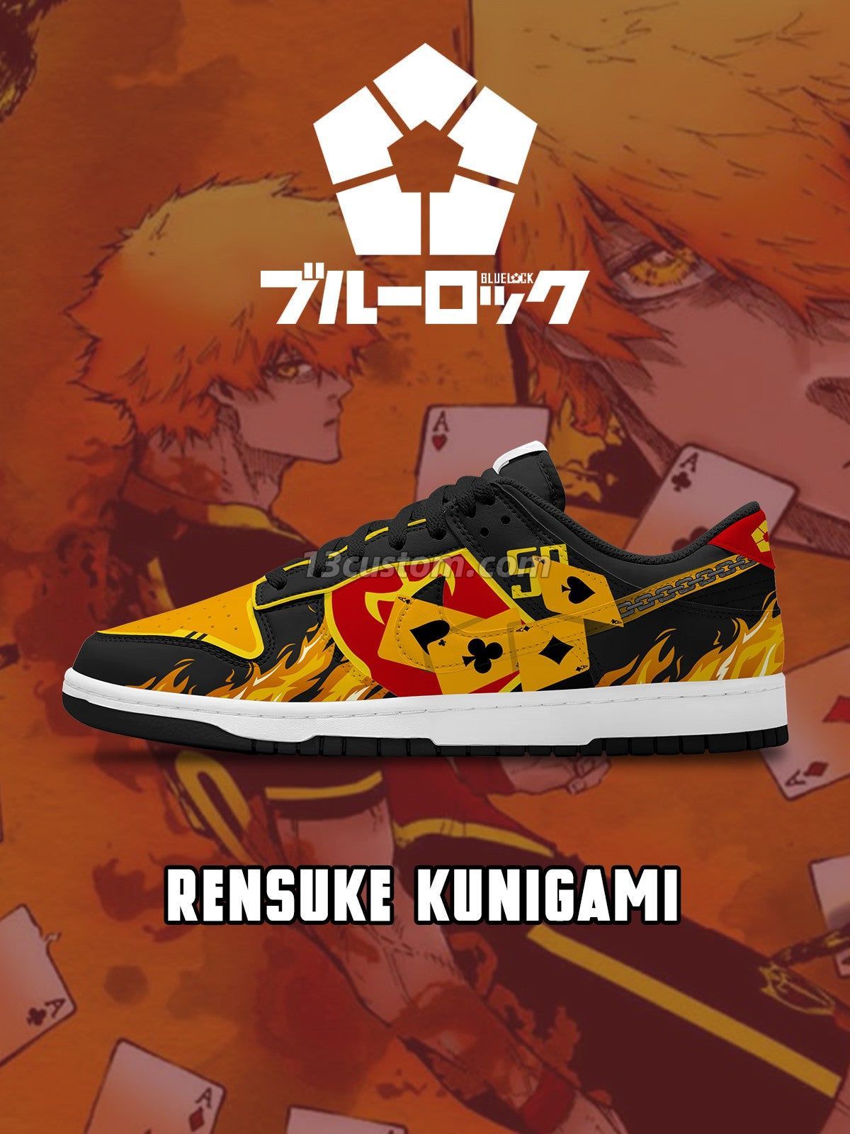Rensuke Kunigami V.6 Custom Court-Low Sneakers