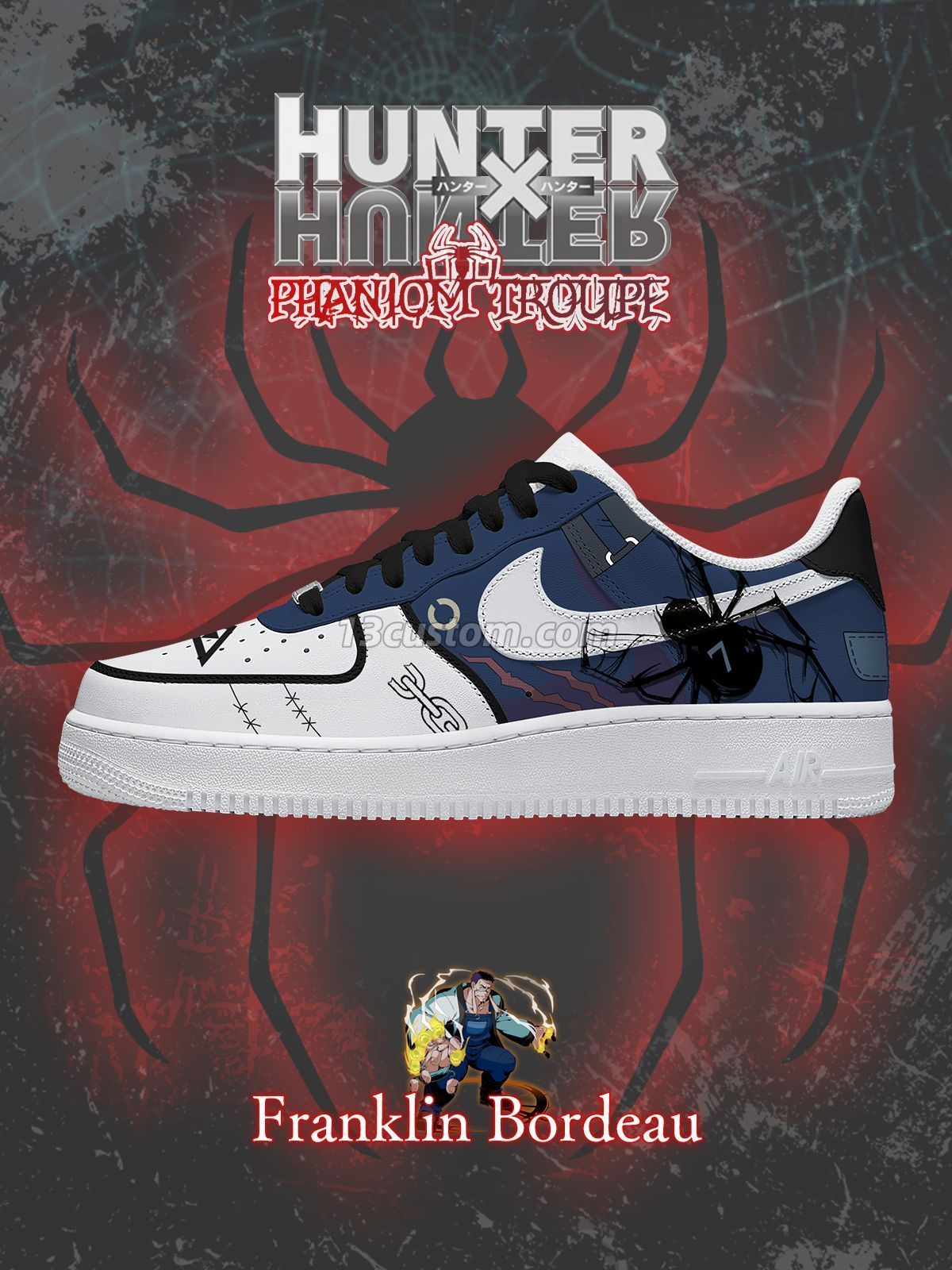 Franklin Bordeaux Custom Sneakers