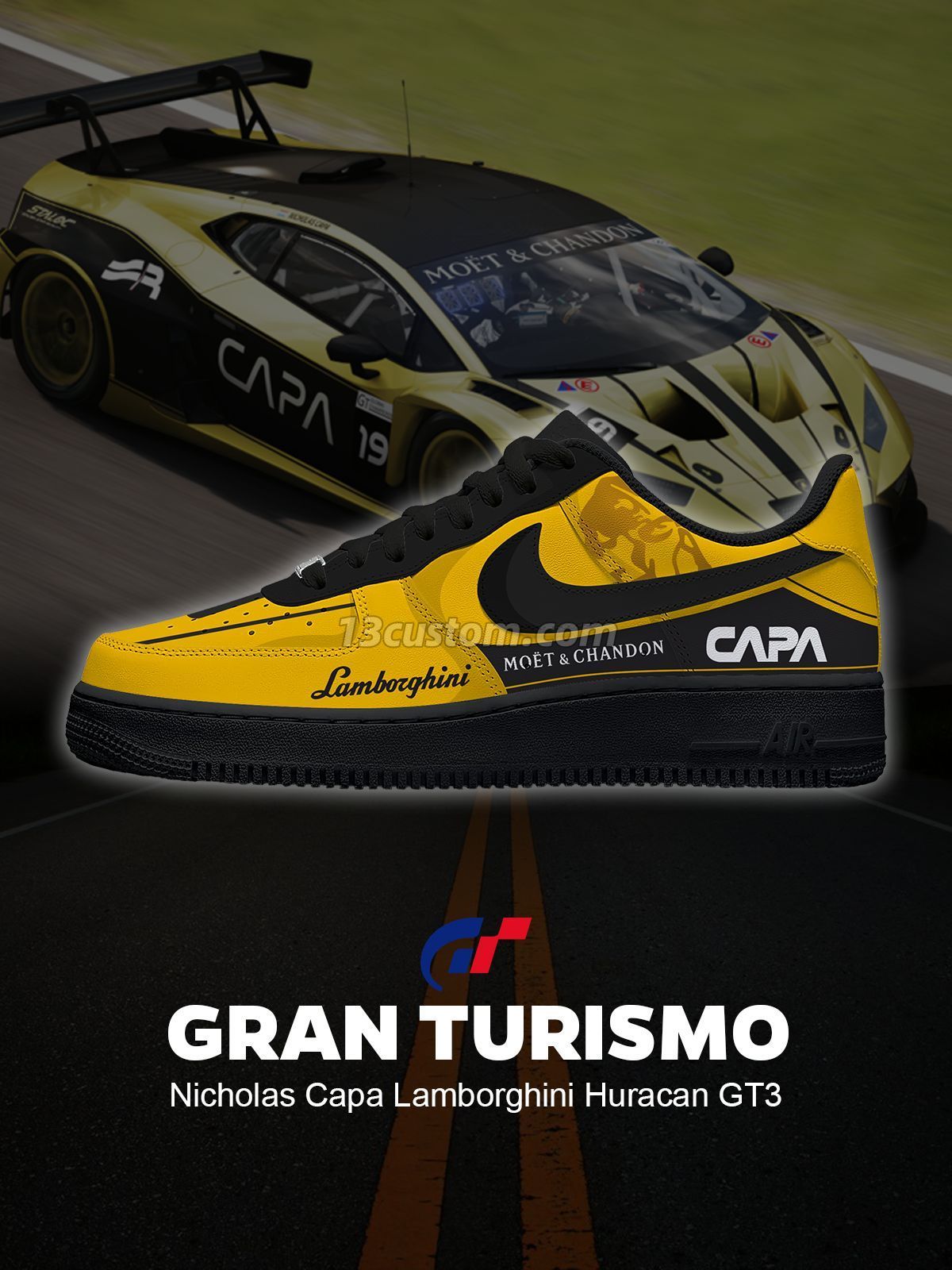 Nicholas Capa Huracan GT3 Custom Sneakers