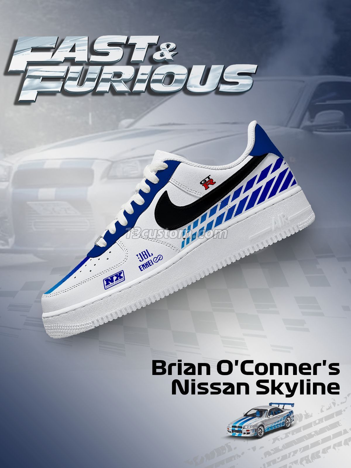 Brian O'Conner's Skyline Custom Sneakers