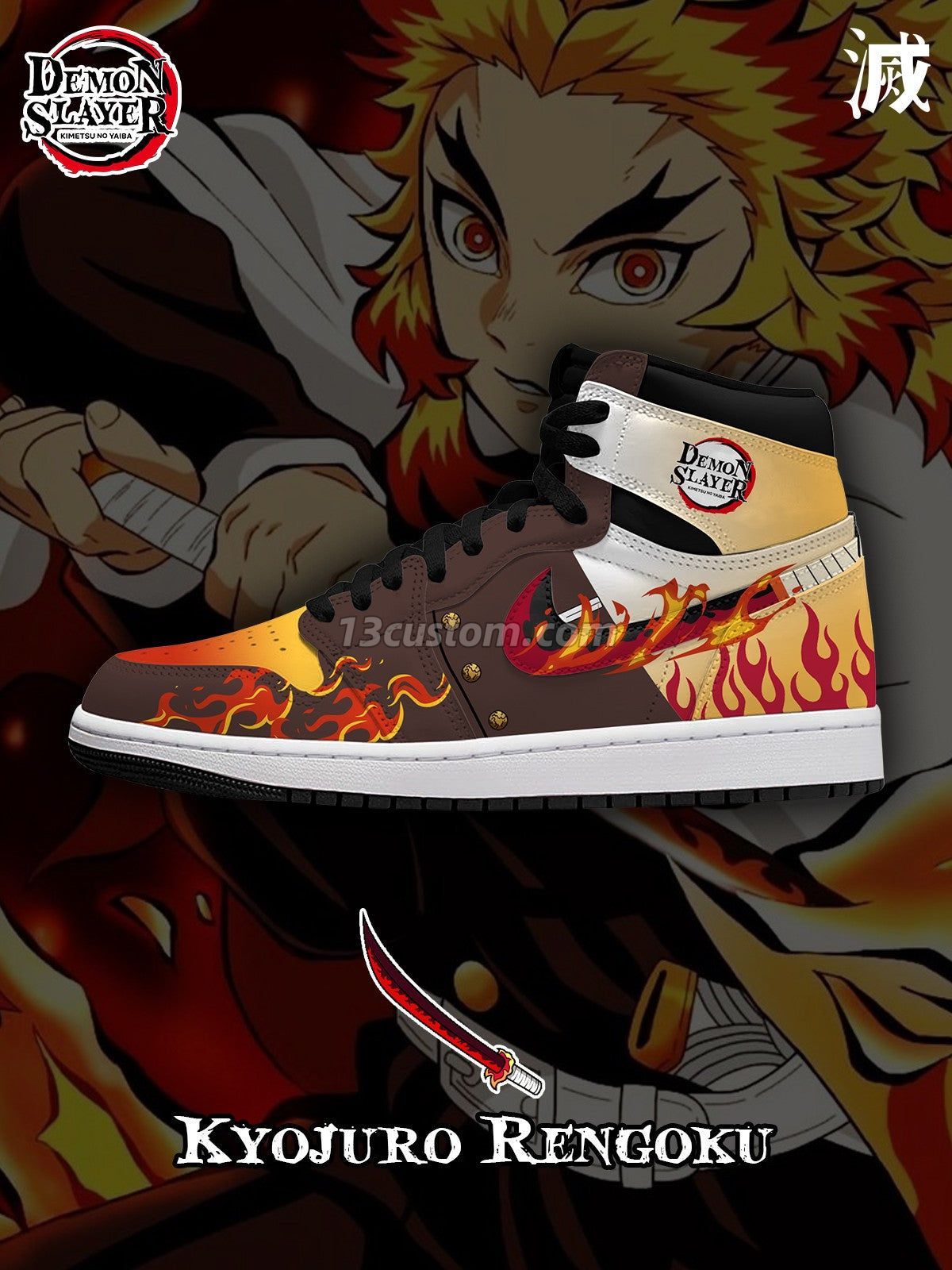 Rengoku V.5 Custom High-Top Sneakers