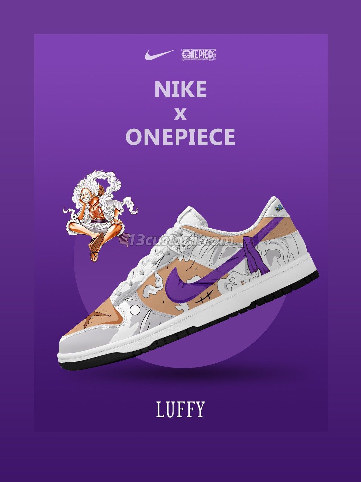 Monkey D. Luffy V.6 Custom Court-Low Sneakers