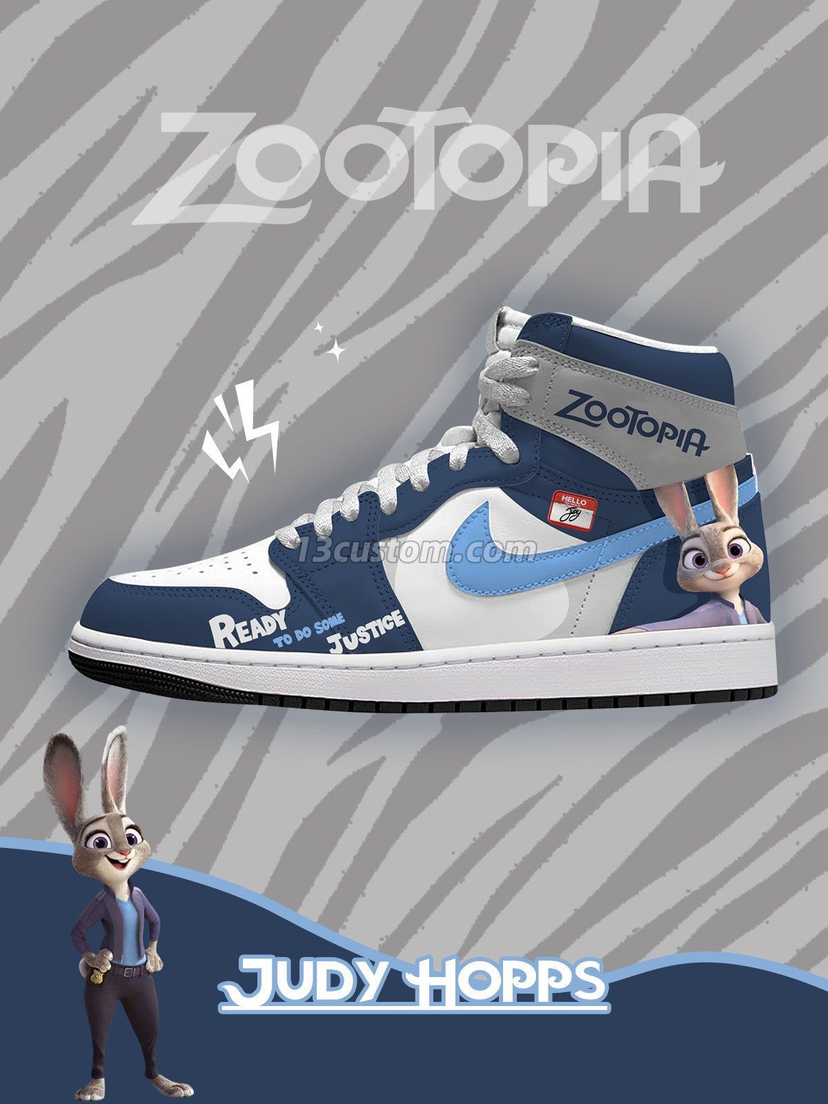 Judy Hopps V.1 Custom High-Top Sneakers