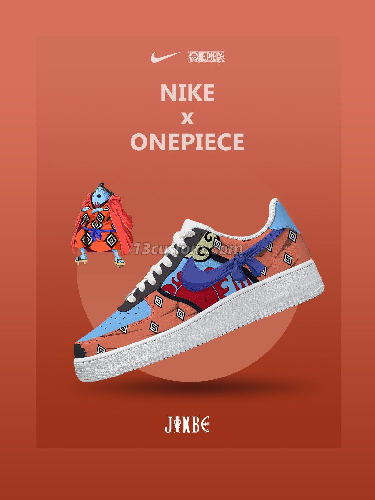 Knight of the Sea Jinbe V.2 Custom Sneakers