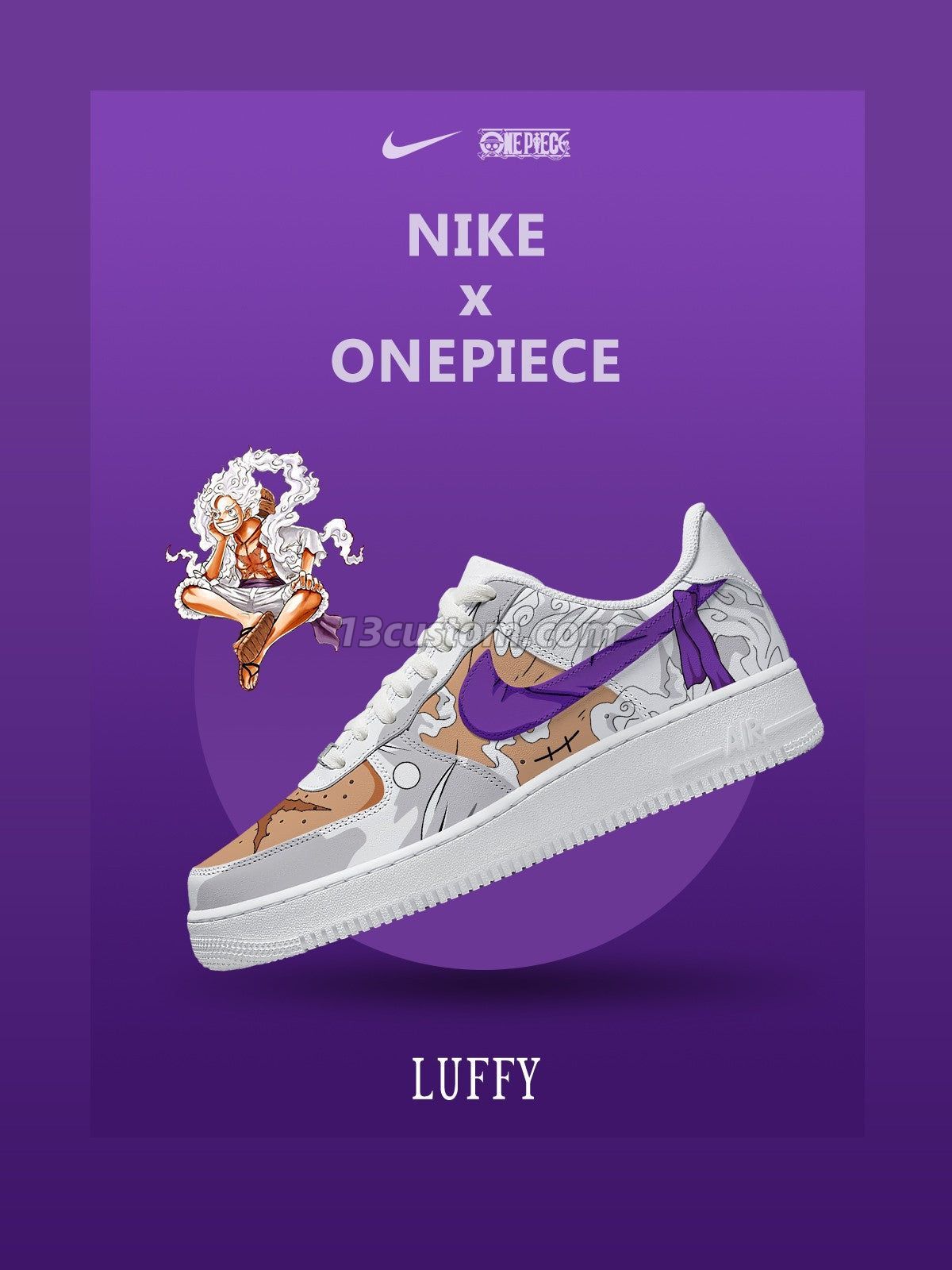 Monkey D. Luffy V.5 Custom Sneakers