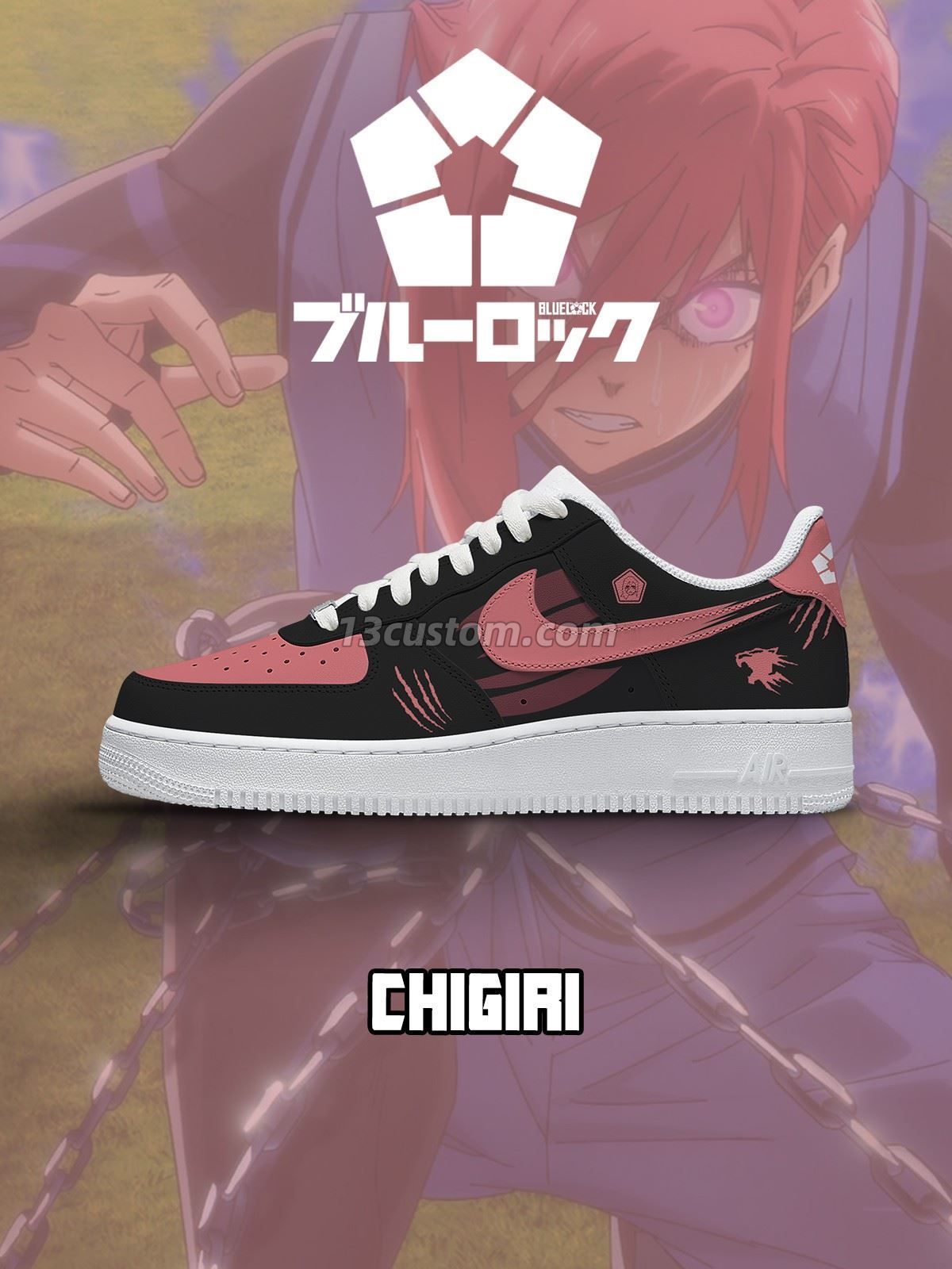 Hyoma Chigiri No.1 Custom Sneakers