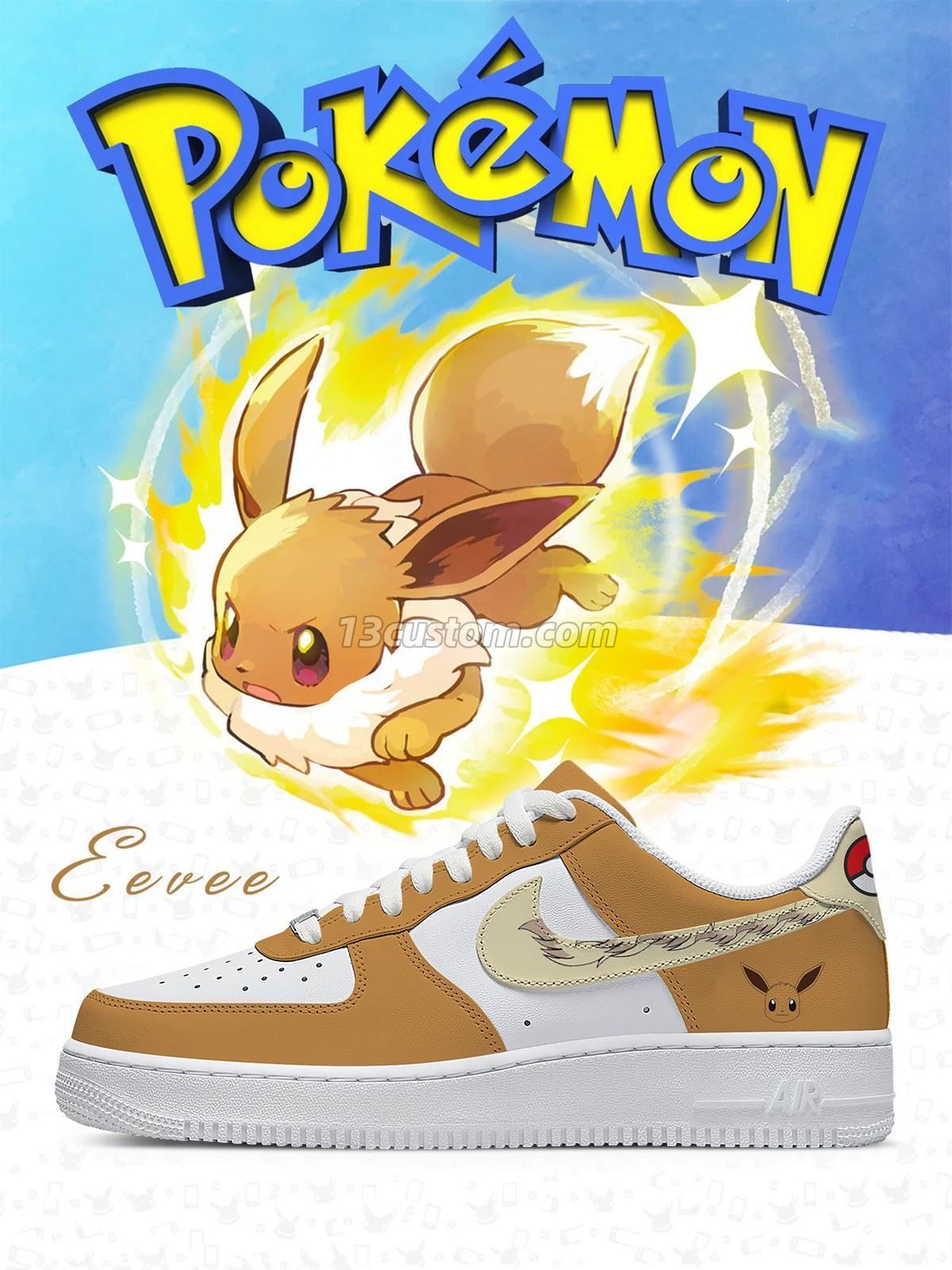 No.0133 Eevee Style 1 Custom Sneakers