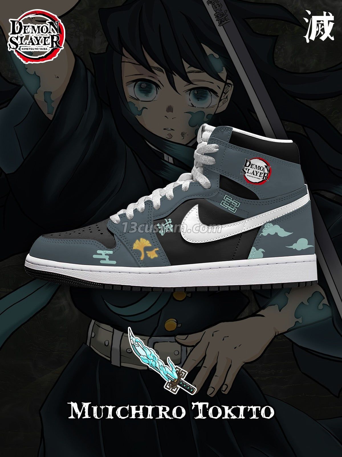Muichiro Tokito V.1 Custom High-Top Sneakers