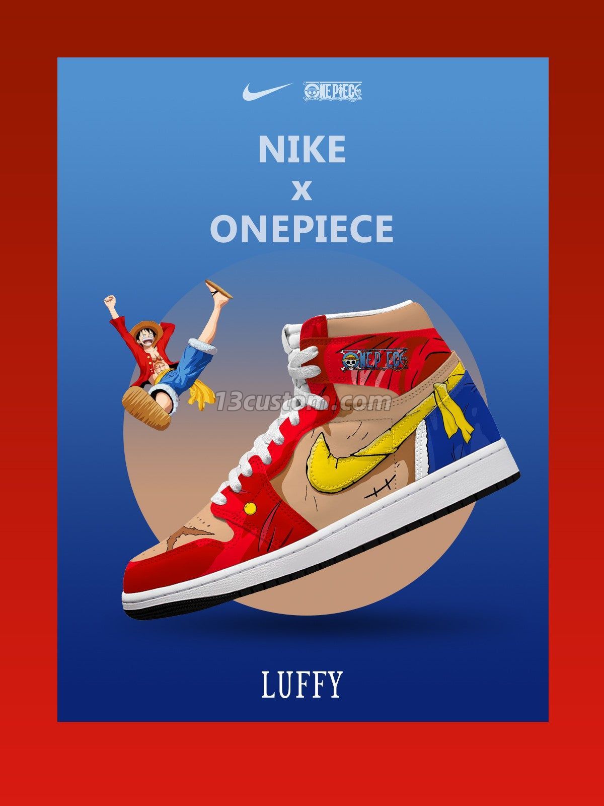 Monkey D. Luffy V.7 Custom High-Top Sneakers