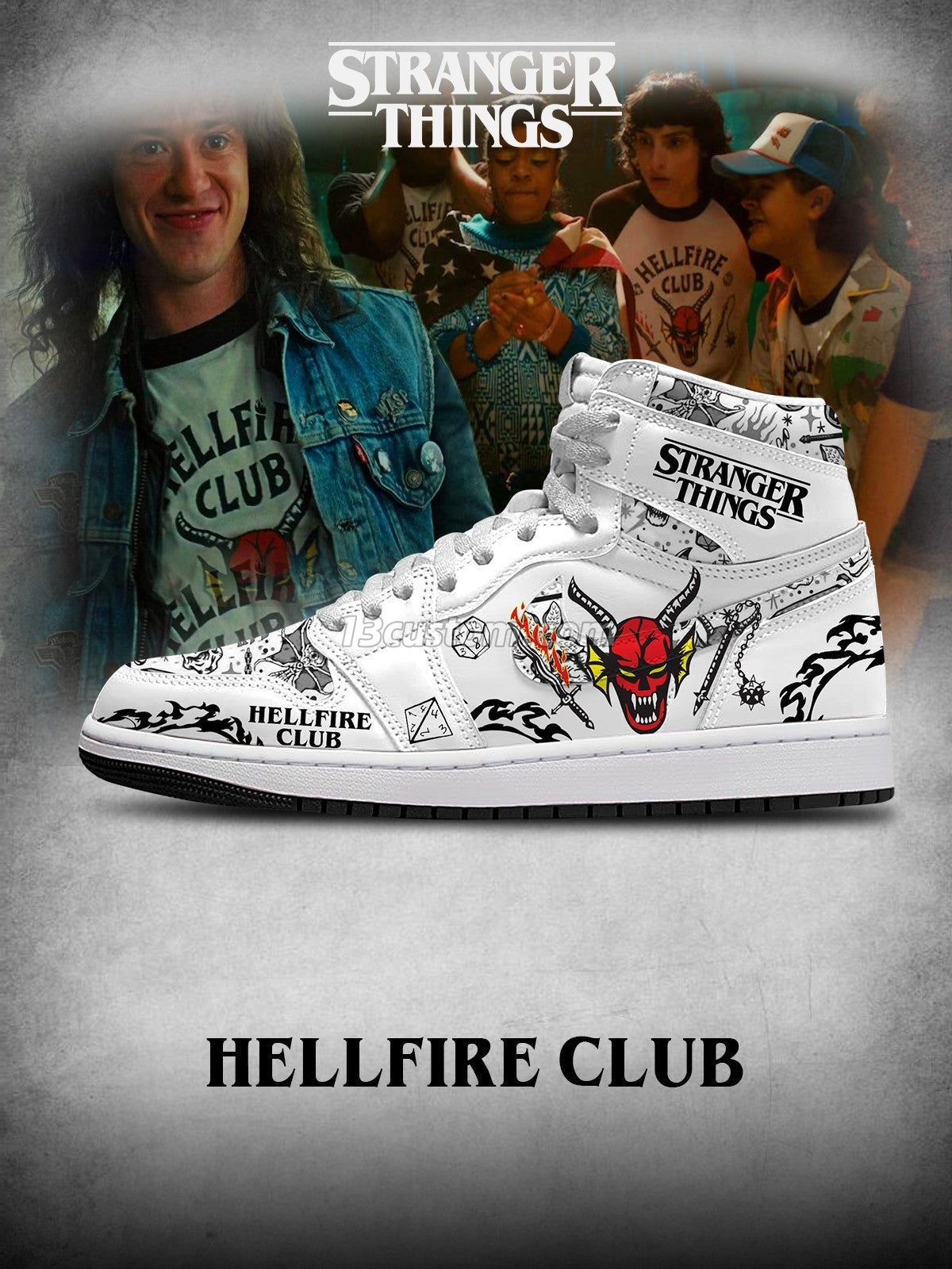 Hellfire Club V.1 Custom High-Top Sneakers