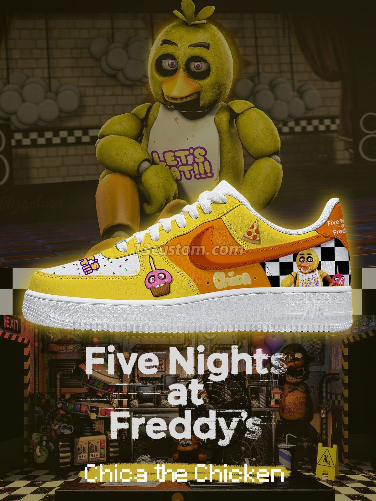 Chica the Chicken V.1 Custom Sneakers