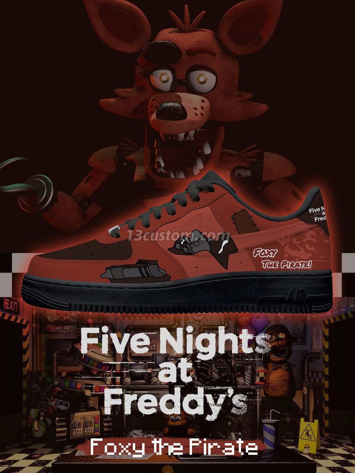 Foxy the Pirate V.1 Custom Sneakers