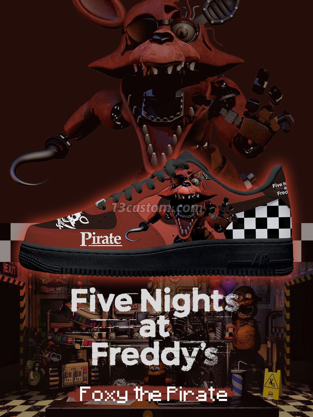 Foxy the Pirate V.2 Custom Sneakers