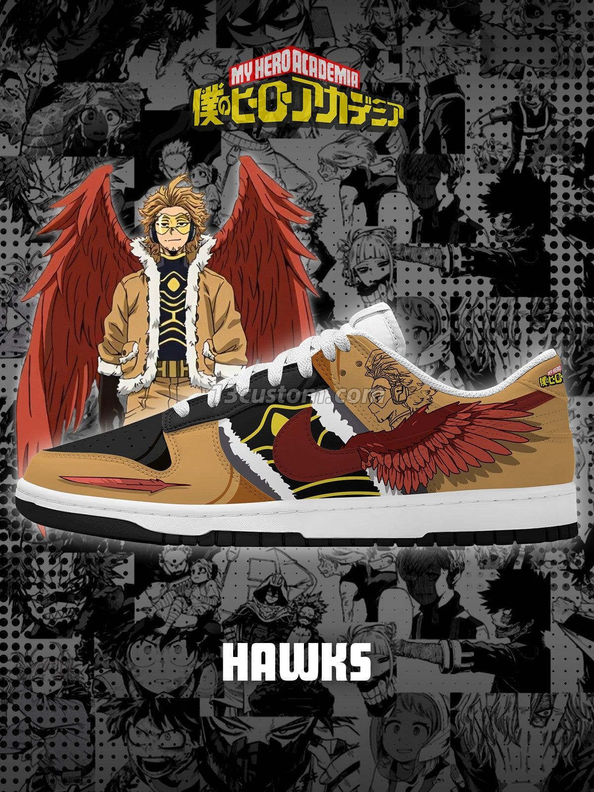 Hawks V.1 Custom Court-Low Sneakers