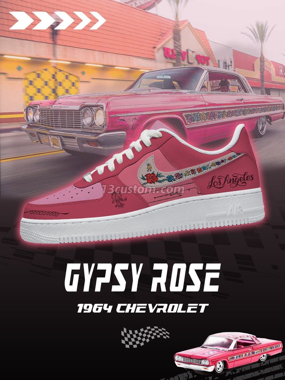 1964 Impala Gypsy Rose V.1 Custom Sneakers