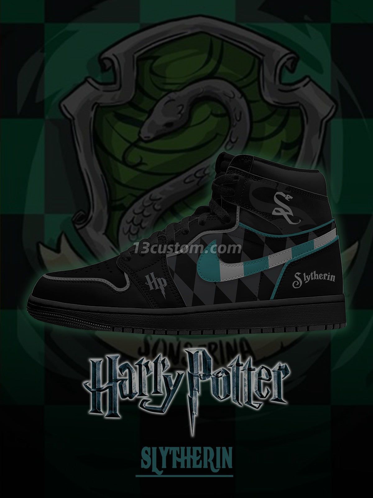 Hogwarts Slytherin House V.3 Custom High-Top Sneakers