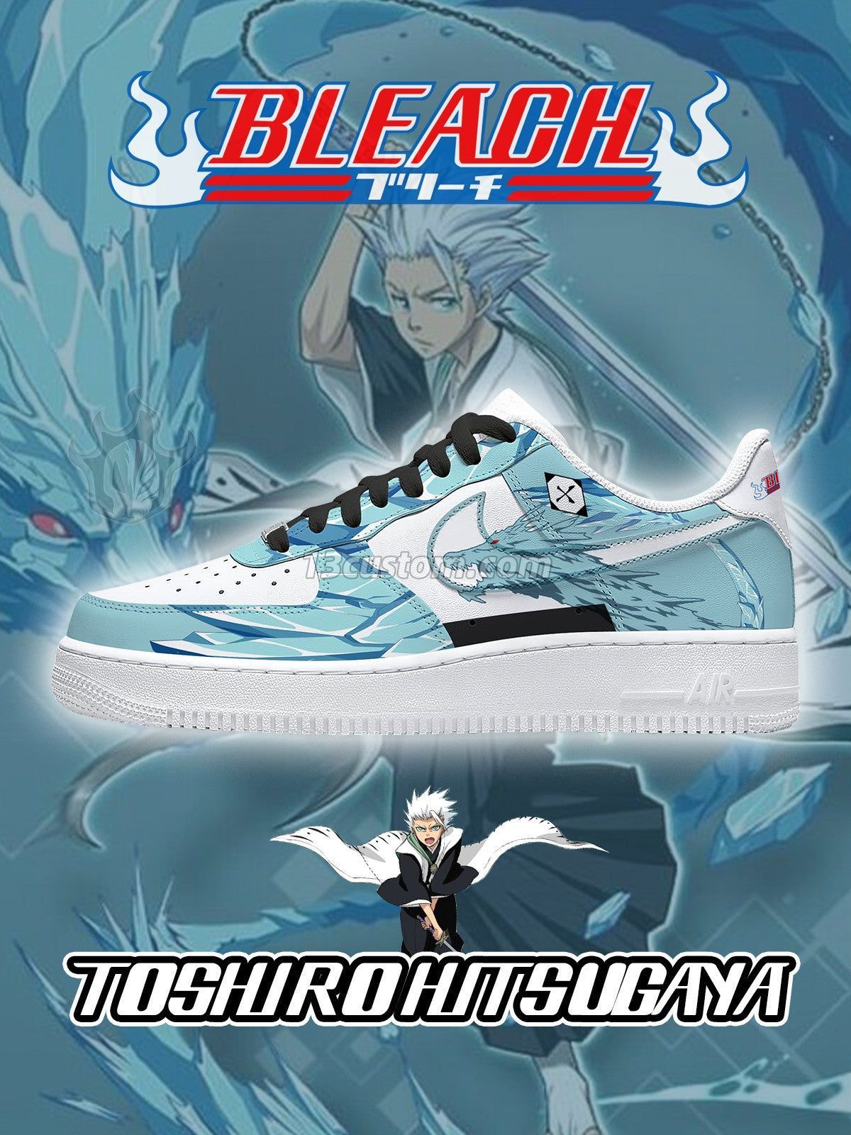 Toshiro Hitsugaya V.1 Custom Sneakers