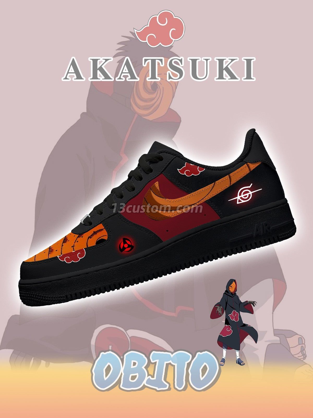 Akatsuki Obito No.3 Custom Sneakers