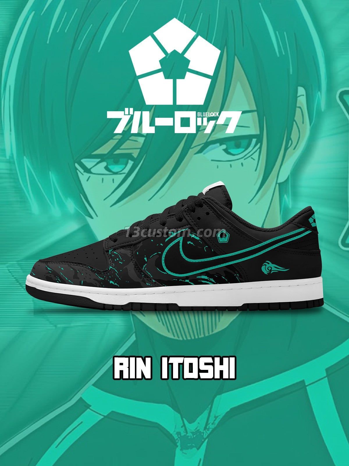 Rin Itoshi V.1 Custom Court-Low Sneakers