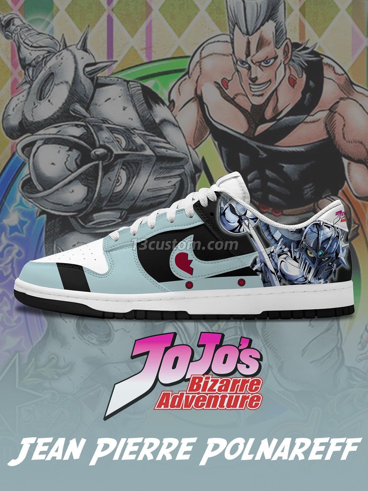 Jean Pierre Polnareff V.2 Custom Court-Low Sneakers