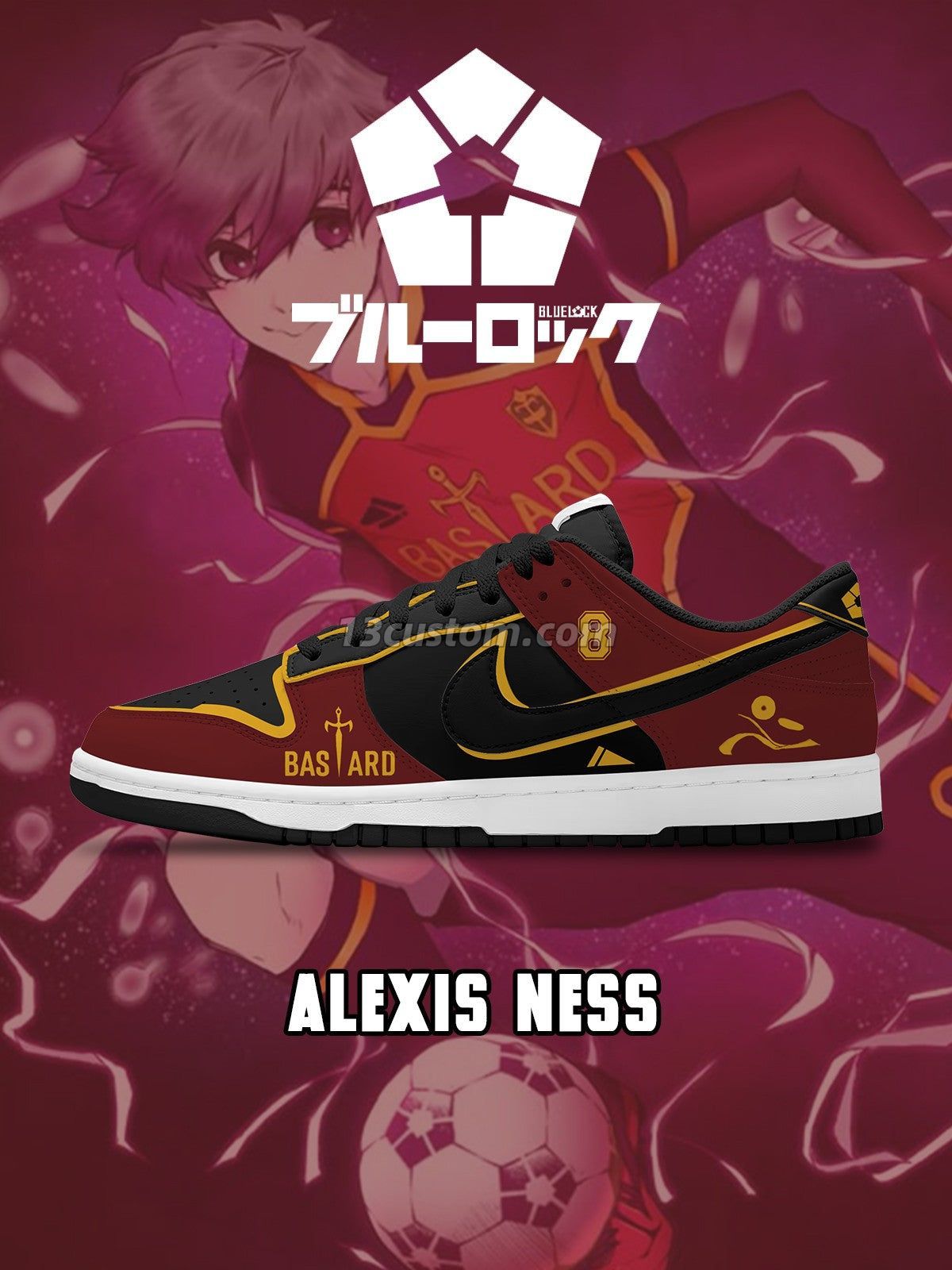Alexis Ness V.2 Custom Court-Low Sneakers