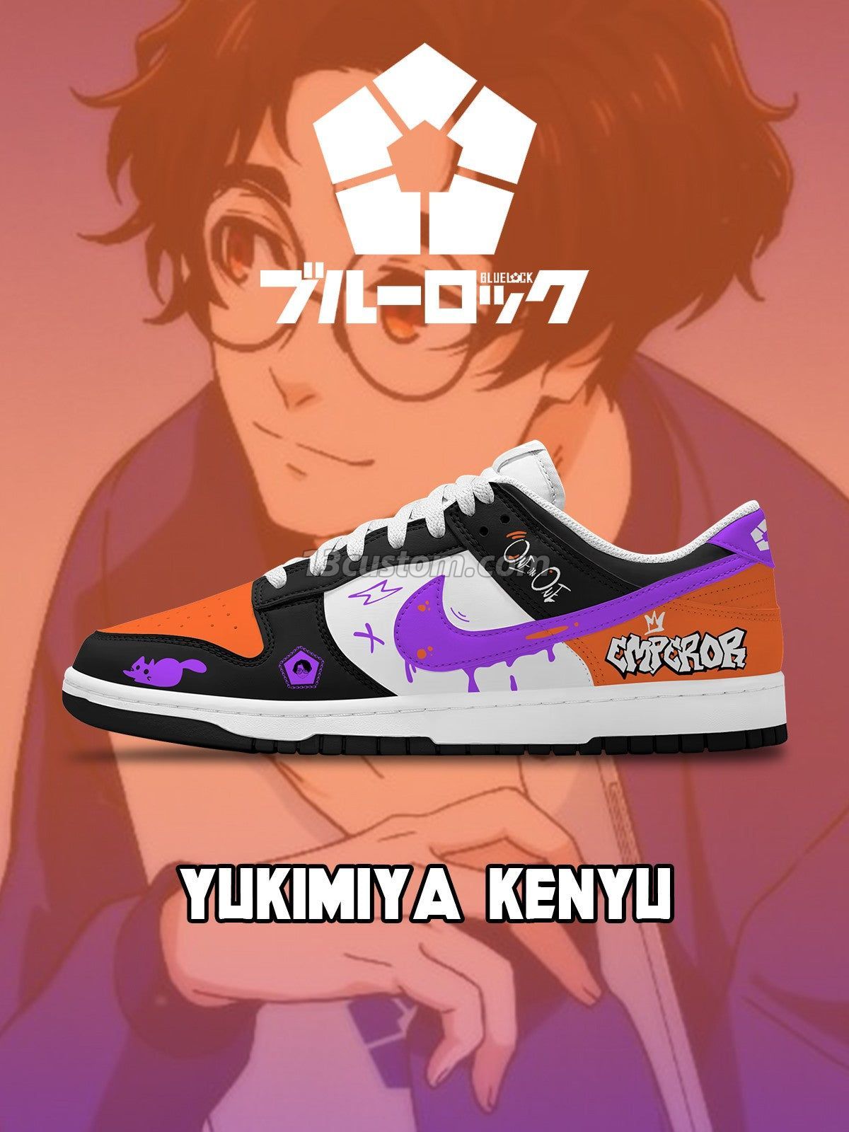 Yukimiya Kenyu V.1 Custom Court-Low Sneakers