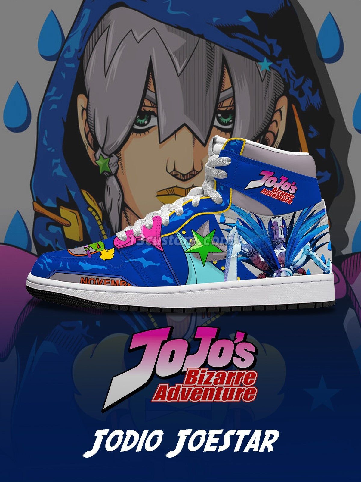 Jodio Joestar V.1 Custom High-Top Sneakers