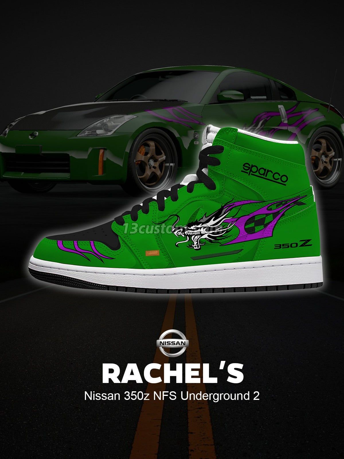 Rachel's 350z Underground 2 V.1 Custom High-Top Sneakers