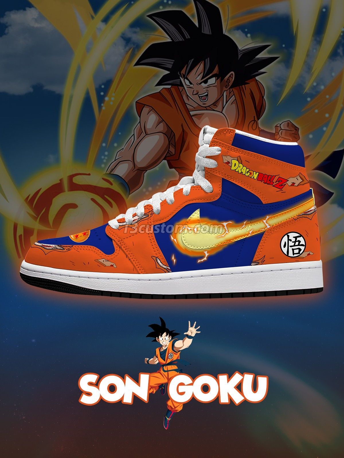 Son Goku V.3 Custom High-Top Sneakers