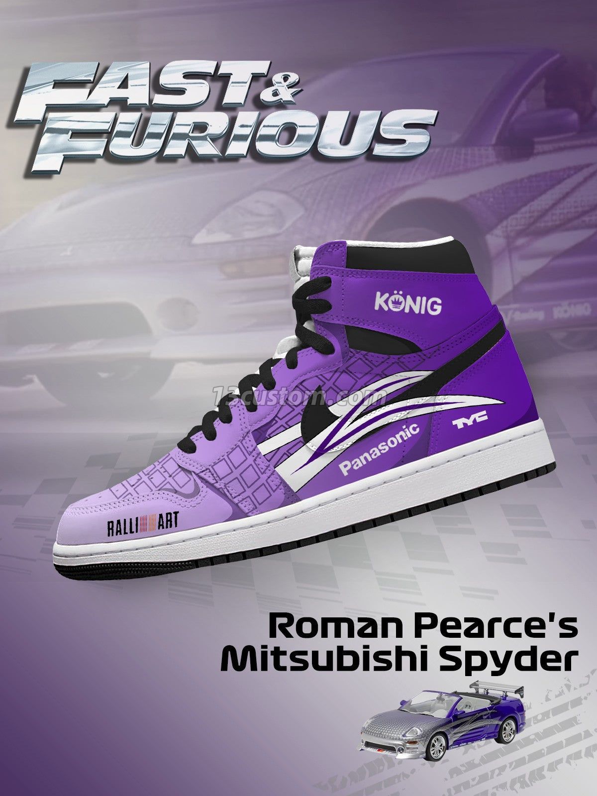 Roman Pearce's Spyder V.1 Custom High-Top Sneakers