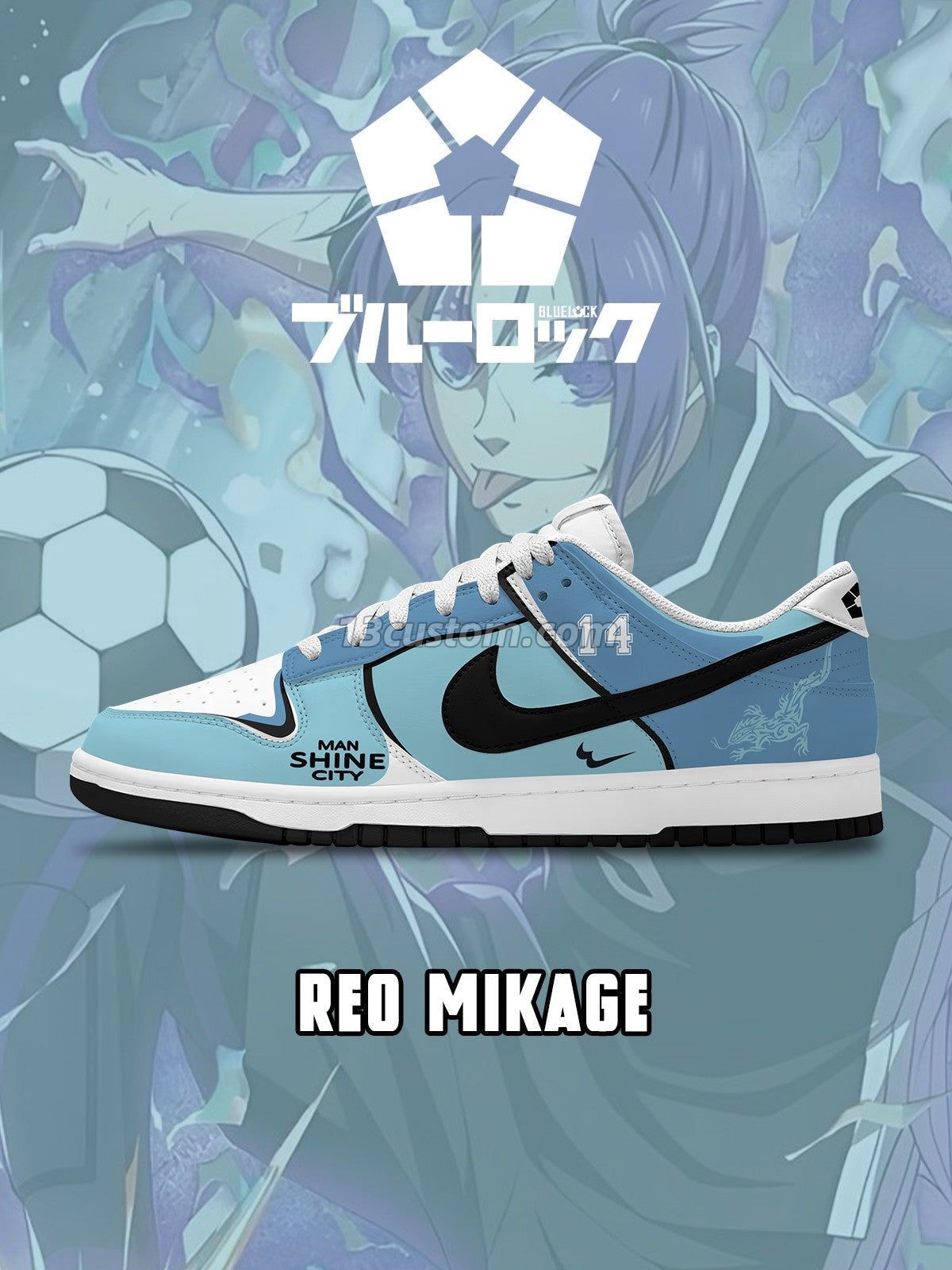 Reo Mikage V.2 Custom Court-Low Sneakers