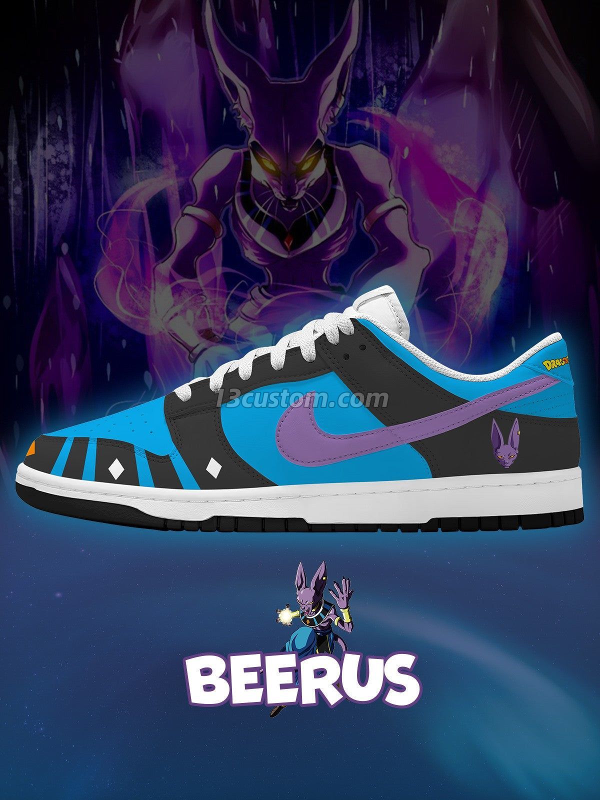 Beerus V.1 Custom Court-Low Sneakers