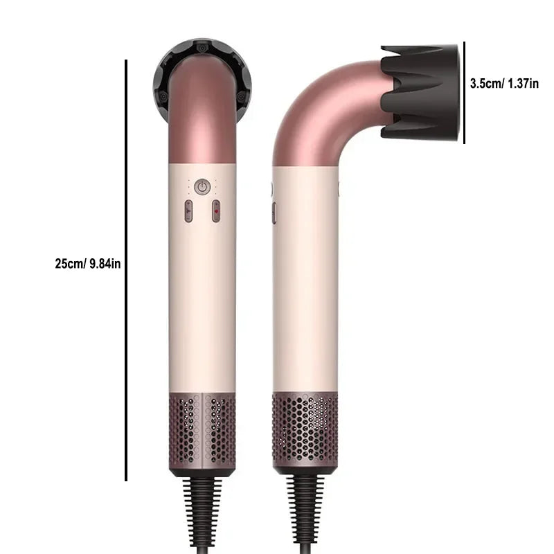 New Wall Mounted Hair Dryer High Speed Quick Drying Negative Ion 1.8 M Bend Tube With Air Collecting Nozzle For Family Travel