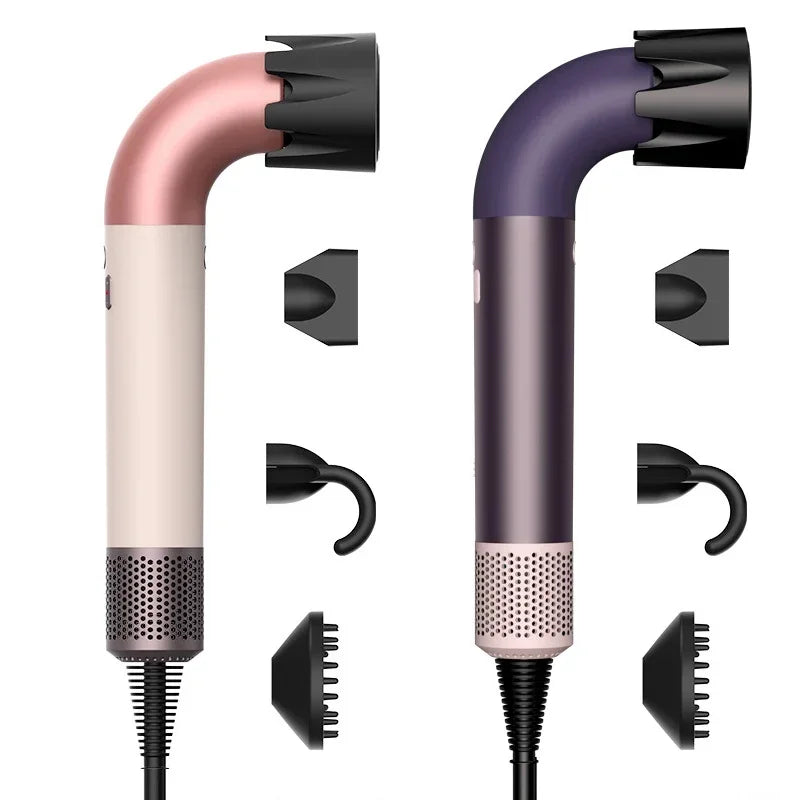 New Wall Mounted Hair Dryer High Speed Quick Drying Negative Ion 1.8 M Bend Tube With Air Collecting Nozzle For Family Travel