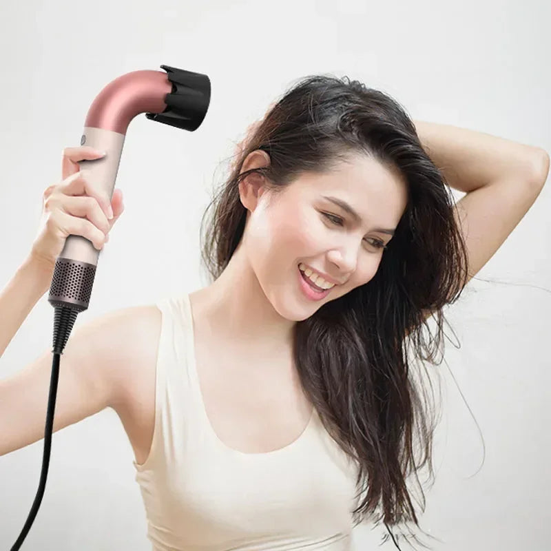 New Wall Mounted Hair Dryer High Speed Quick Drying Negative Ion 1.8 M Bend Tube With Air Collecting Nozzle For Family Travel
