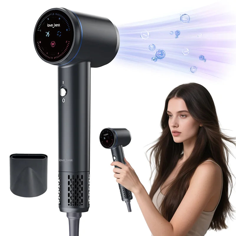 High-speed Hair Dryer 120V 1400W Plasma Lightweight Powerful Brushless DC motor Low Noise Quick Dryer Negative Ionic Blow Dryer
