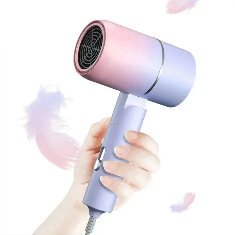 Folding Hairdryer High Power Negative Ion Hair Dryer Home Thermostatic Travel Portable Silent Hair Brush Dryer